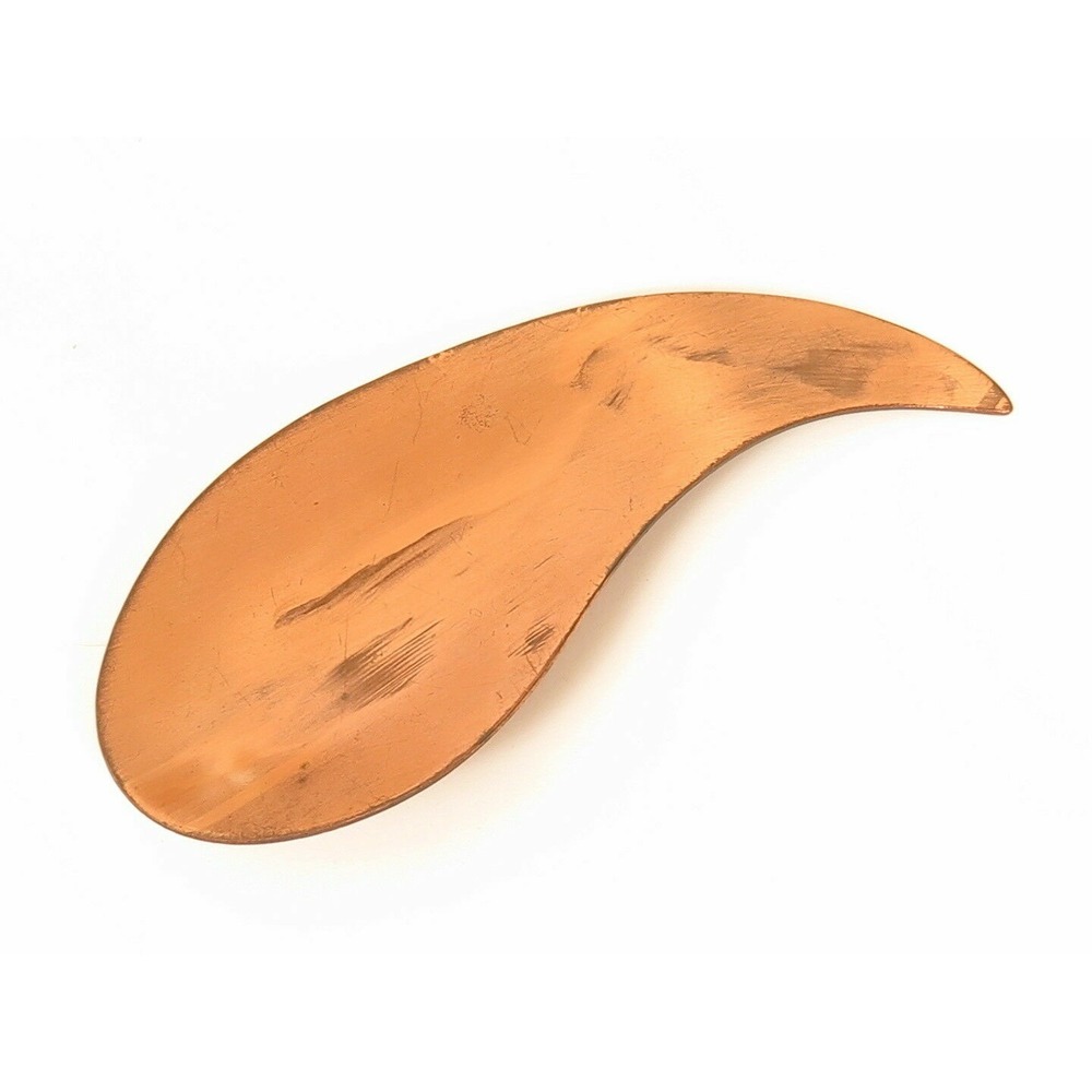 1950's Signed‎ KIM Biomorphic Modernist Large Vintage Copper LEAF Brooch Pin